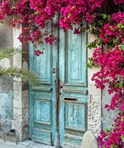 Door With Flower Paint By Numbers