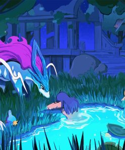 Pokemon Anime Suicune Paint By Numbers