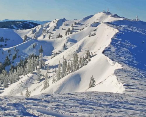 Alpine Meadows Ski Resort Paint By Numbers