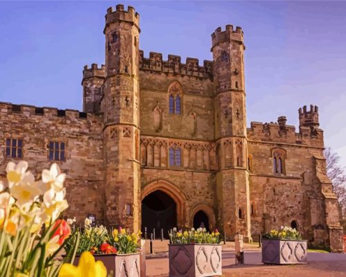 Battle Abbey In Spring Paint By Numbers