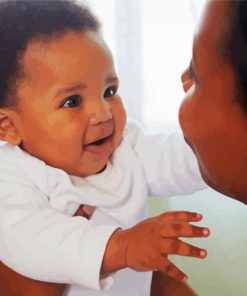 Woman And Cute Child Paint By Numbers