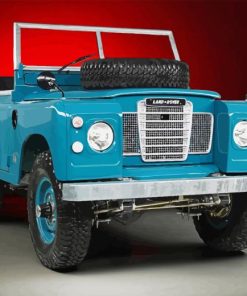 Blue Vintage Land Rover Paint By Numbers