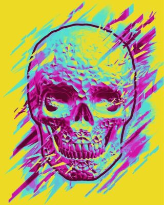 Bright Skull Art Paint By Numbers