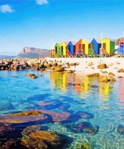 Cape Town St James Beach Paint By Numbers