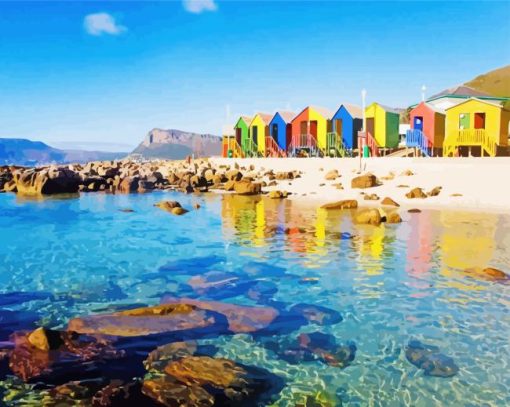 Cape Town St James Beach Paint By Numbers