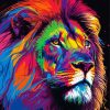 Colorful Abstract Lion Paint By Numbers