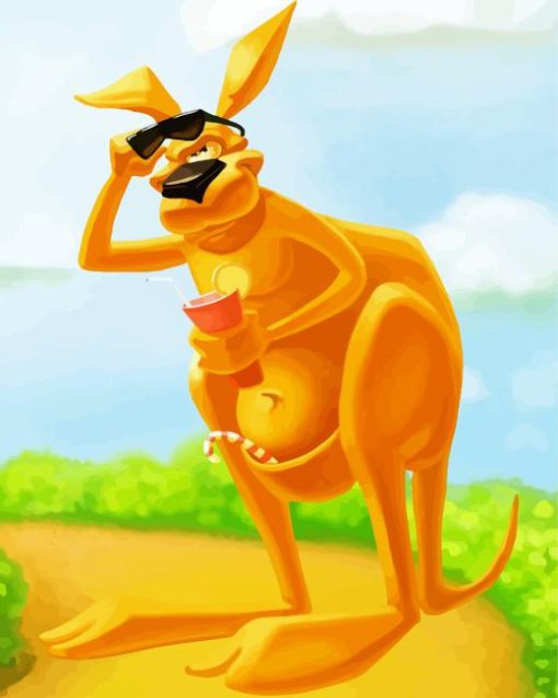 Kangaroo With Glasses Paint By Numbers