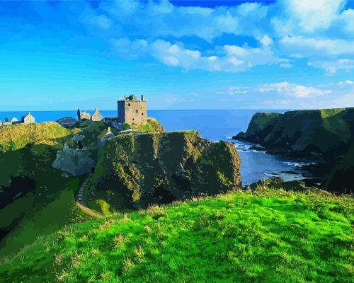 Dunnottar Castle Aberdeen Paint By Numbers