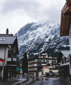 Grindelwald Village In Switzerland Paint By Numbers