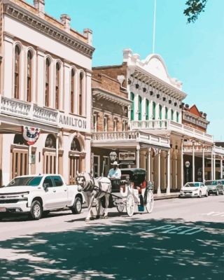 Horse Carriage In Sacramento Paint By Numbers