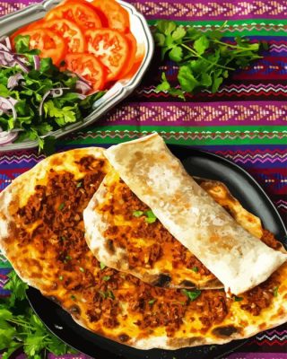 Lahmacun Meal Paint By Numbers