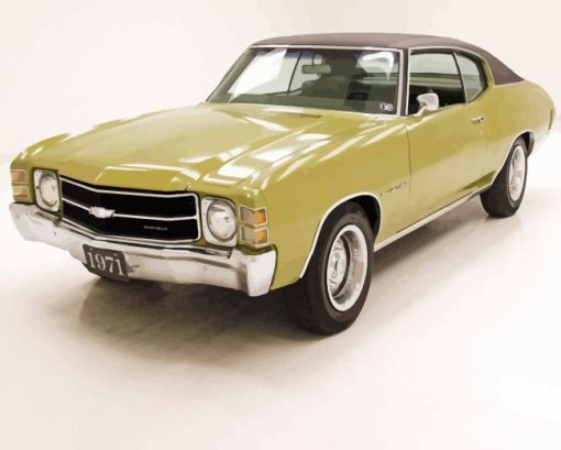 Light Green 1971 Chevelle Paint By Numbers