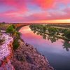 Murray River With Pink Sunset Paint By Numbers