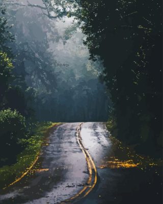 Rainy Forest Paint By Numbers