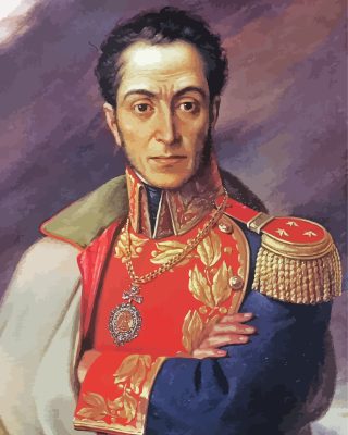 Simon Bolivar Portrait Paint By Numbers