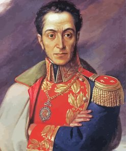 Simon Bolivar Portrait Paint By Numbers