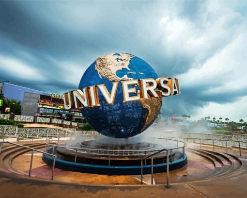 Universal Studios Globe Orlando Paint By Numbers