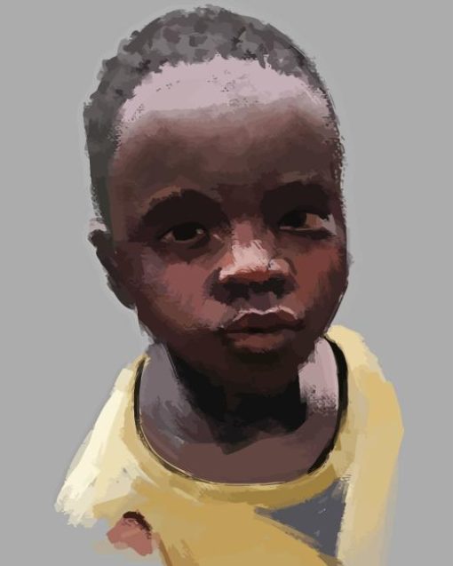 Little African Boy Paint By Numbers