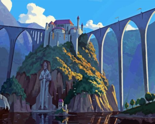 Bridge And Castle Paint By Numbers