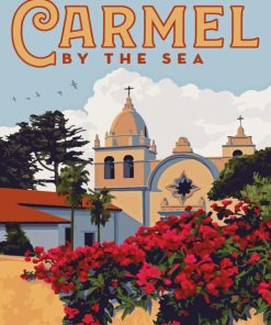 Carmel By The Sea Poster Paint By Numbers