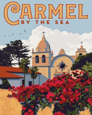 Carmel By The Sea Poster Paint By Numbers