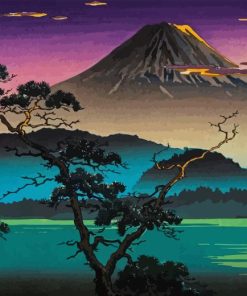 Lake Saiko Fuji Mountain Paint By Numbers