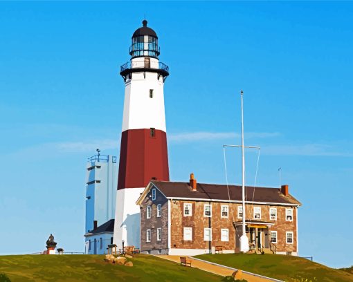 Montauk Lighthouse Point Paint By Numbers