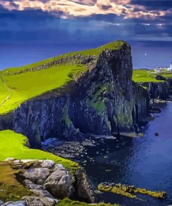 Neist Point Lighthouse United Kingdom Paint By Numbers