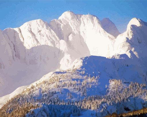 Snowy Mt Arrowsmith Paint By Numbers