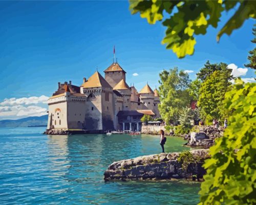 Switzerland Lake Geneva Paint By Numbers