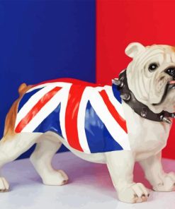 Union Jack Flag British Bulldog Paint By Numbers