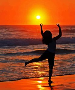 Woman Dancing At The Beach Paint By Numbers