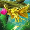 Yellow Fairy Dragon Paint By Numbers