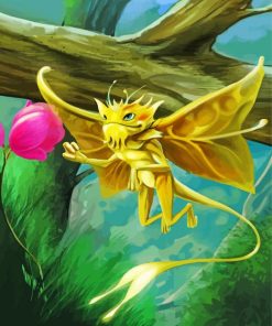 Yellow Fairy Dragon Paint By Numbers