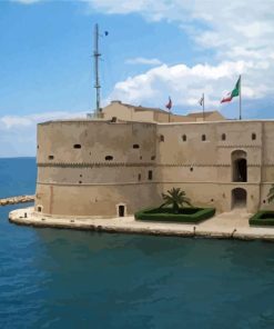 Aragonese Castle Taranto Italy Paint By Numbers