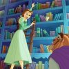 Beauty And The Beast In Library Paint By Numbers