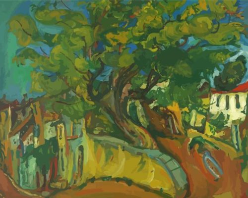 Chaim Soutine Cagnes Landscape With Tree Paint By Numbers