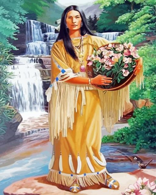 Cherokee Indian Woman Paint By Numbers