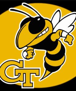 Georgia Tech Yellow Logo Paint By Numbers