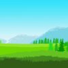 Grass Field Landscape Illustration Paint By Numbers