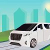 IIlustration Toyota Alphard Paint By Numbers