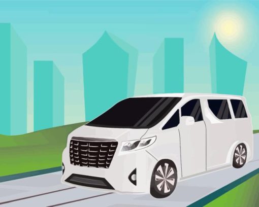 IIlustration Toyota Alphard Paint By Numbers