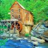 Old Grist Mill Paint By Numbers