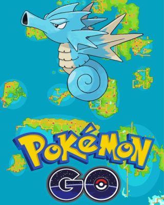 Seadra Pokemon Poster Paint By Numbers