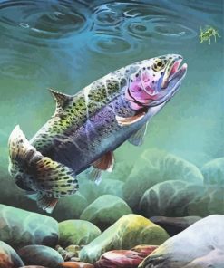 Steelhead Fish Underwater Paint By Numbers