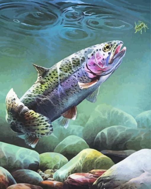 Steelhead Fish Underwater Paint By Numbers