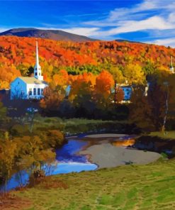 Stowe Fall Vermont Paint By Numbers