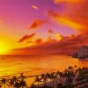 Sunset Waikiki Beach Paint By Numbers