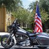 Black Motorcycle And Flag Paint By Numbers