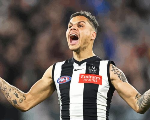 Collingwood Football Player Paint By Numbers